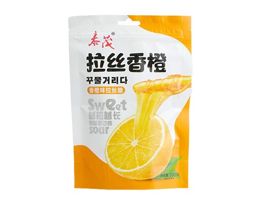 Orange-flavored brushed sugar