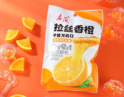 Orange-flavored brushed sugar